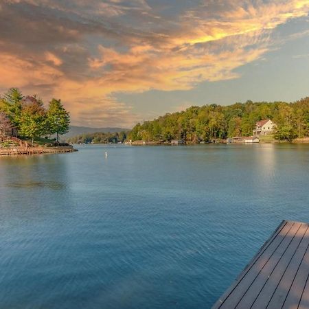 Russell'S Fort At White Oak Point: Historical Cabin On Lake Lure, Luxury, Direct Lake Access! Villa Luaran gambar