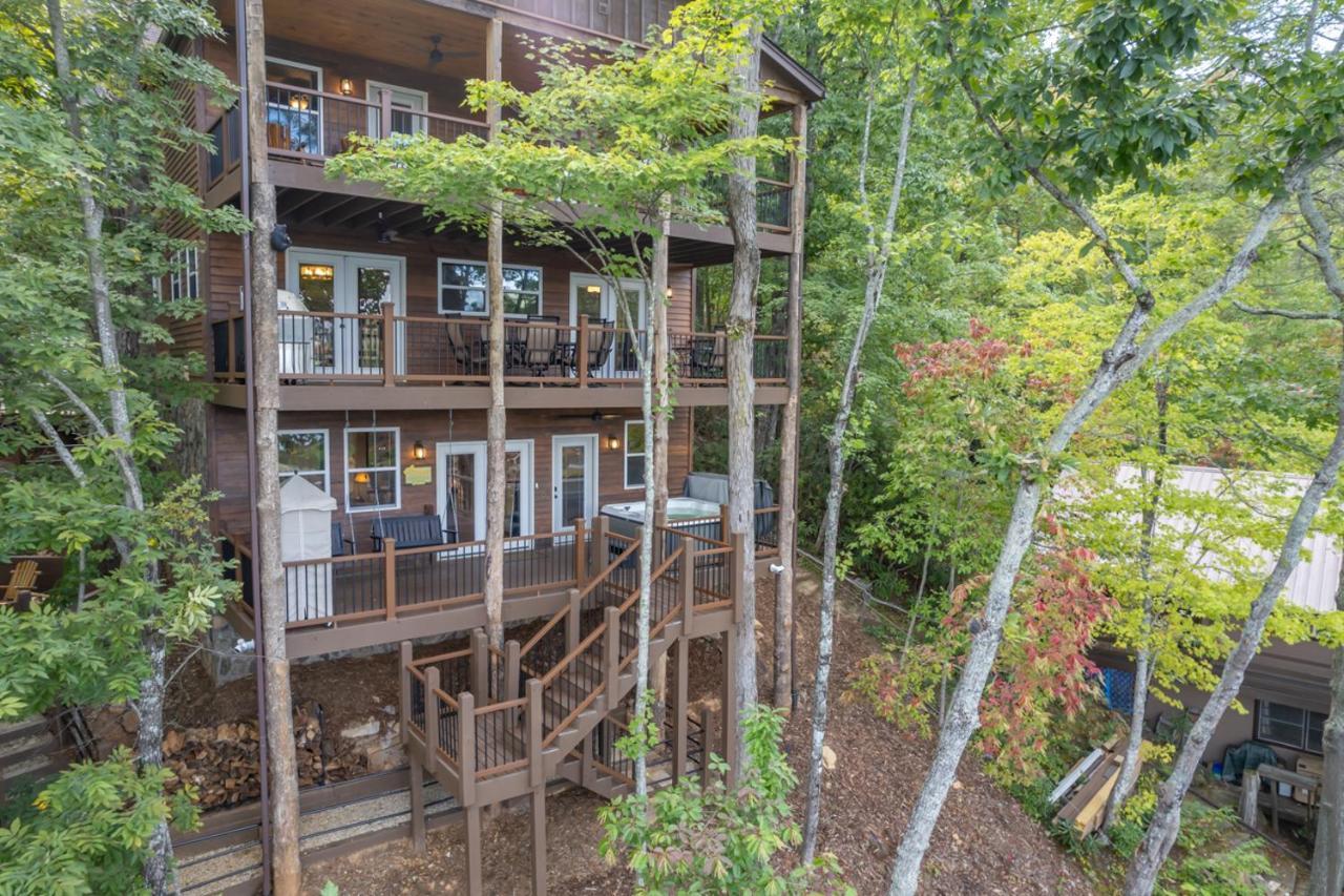 Russell'S Fort At White Oak Point: Historical Cabin On Lake Lure, Luxury, Direct Lake Access! Villa Luaran gambar