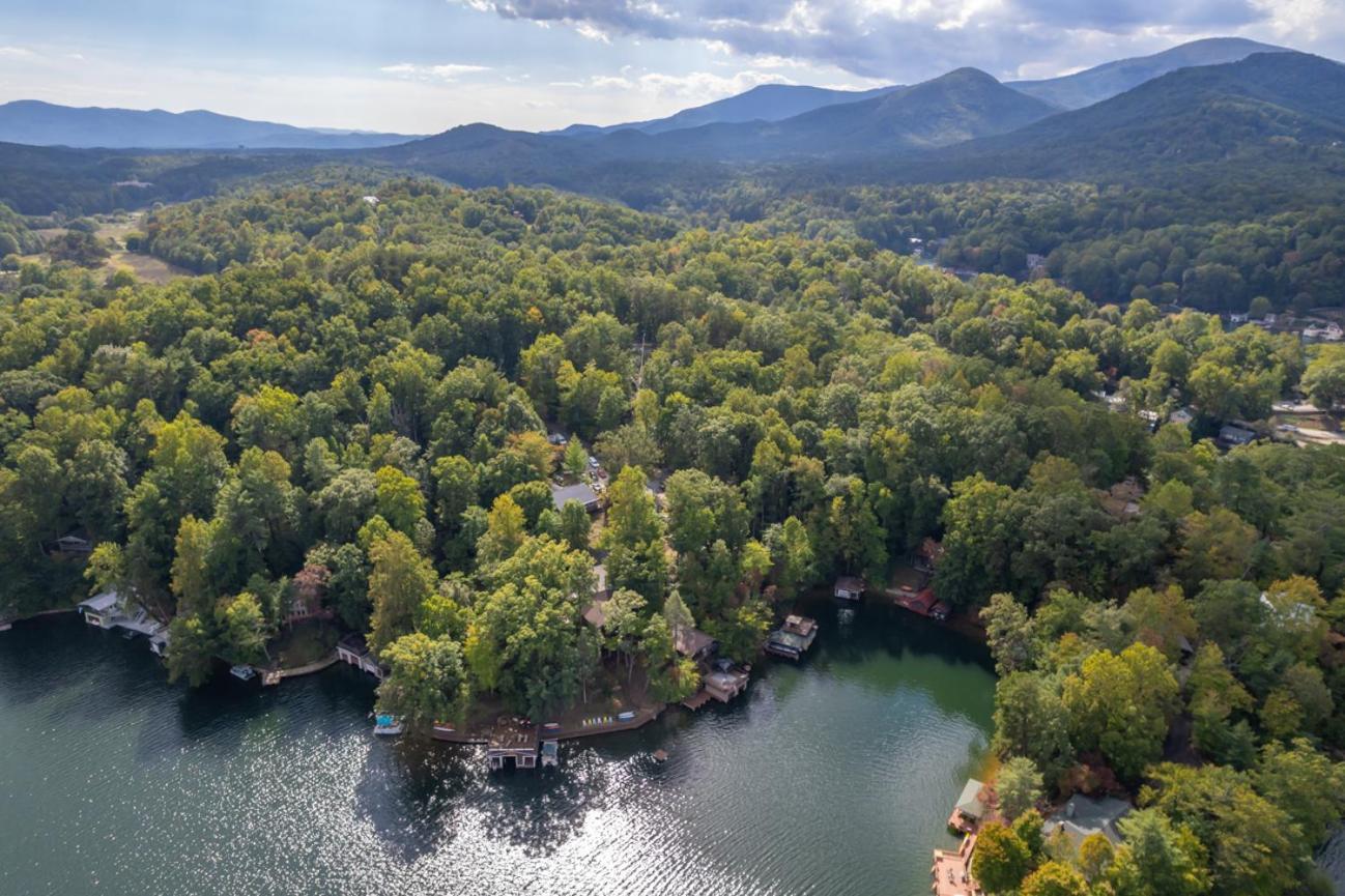 Russell'S Fort At White Oak Point: Historical Cabin On Lake Lure, Luxury, Direct Lake Access! Villa Luaran gambar